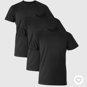 Hanes Premium Black Comfort Fit Cotton Crew Undershirts New Medium